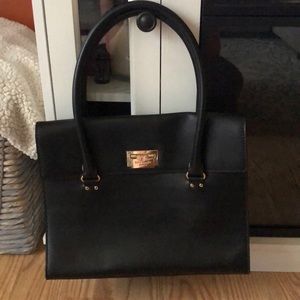 Black leather Kate Spade bag NEVER used
